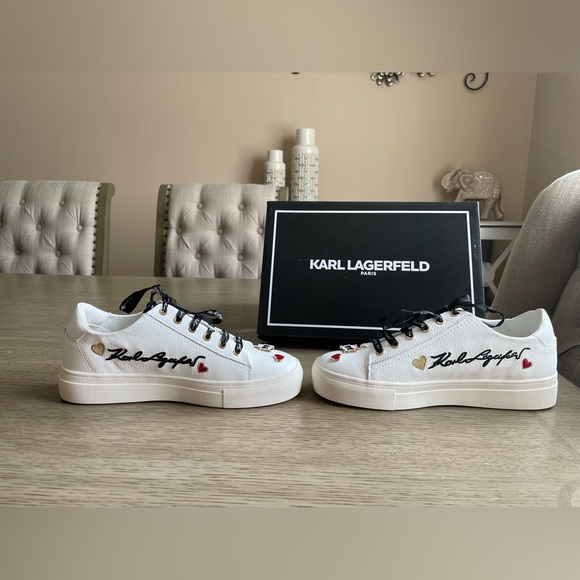 Karl Lagerfeld Paris Women's Katie Sneaker - Casual Fashion Comfort Everyday Shoes